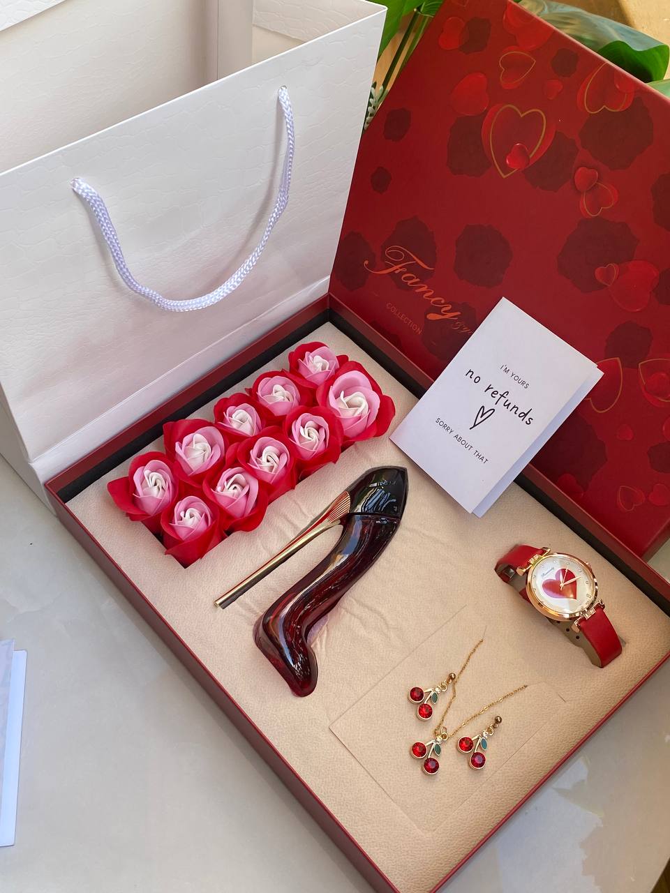 Heel Perfume & Cherry Jewelry Set