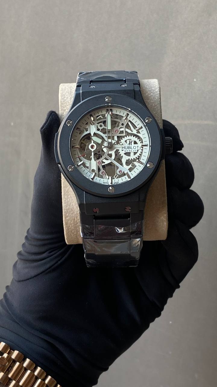 Hublot Classic Fusion Skeleton – Black Case, White Dial