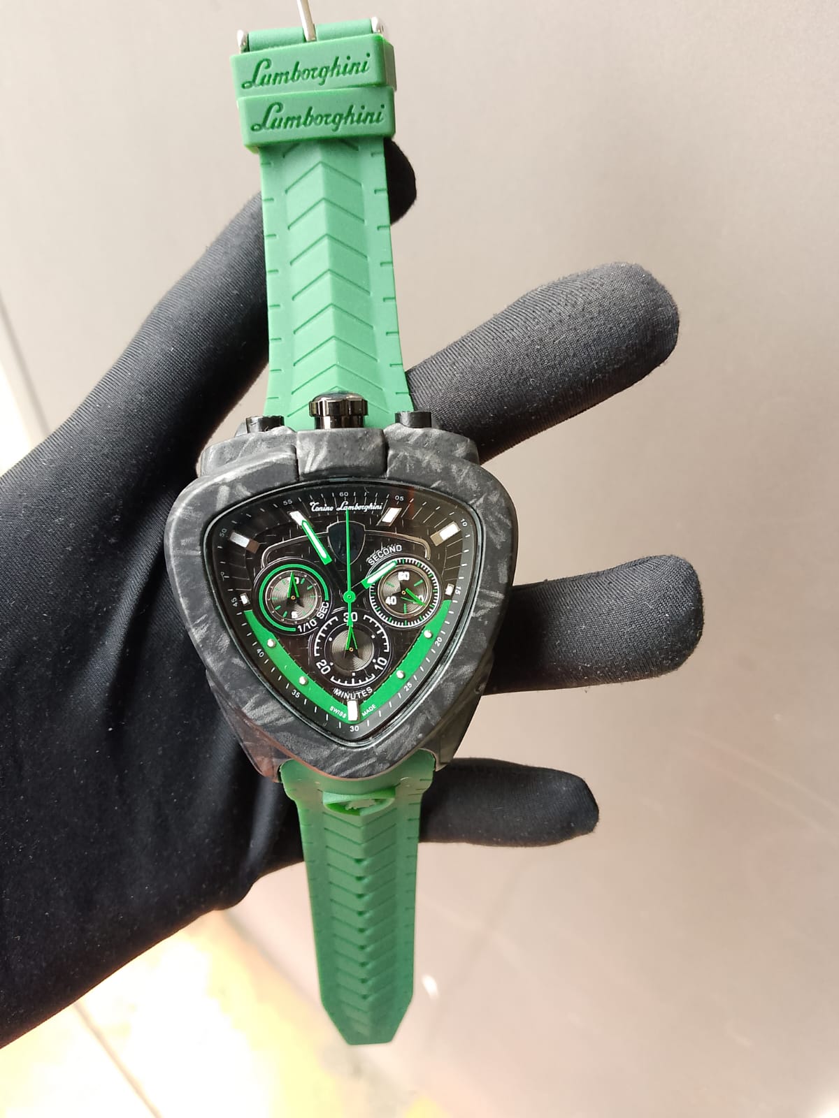 Lamborghini Tonino Chronograph – Carbon Case, Green Strap